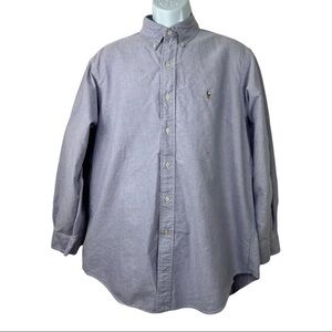 Ralph Lauren Men Casual Shirt Purple Shirt Buttons Down Sz 16 1/2